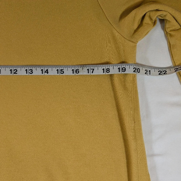 J Jill Luxe French Terry side button yellow women's top , size M - Picture 5 of 8